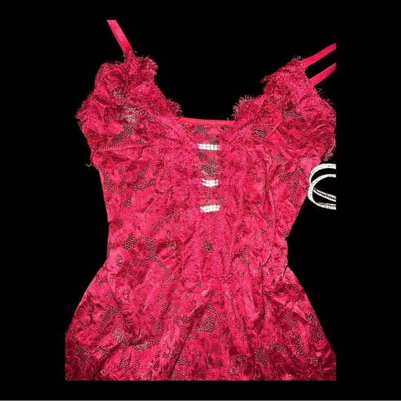 Wet Seal Red Lace Chemise with Thong - Mismatched set, read description - Picture 3 of 6